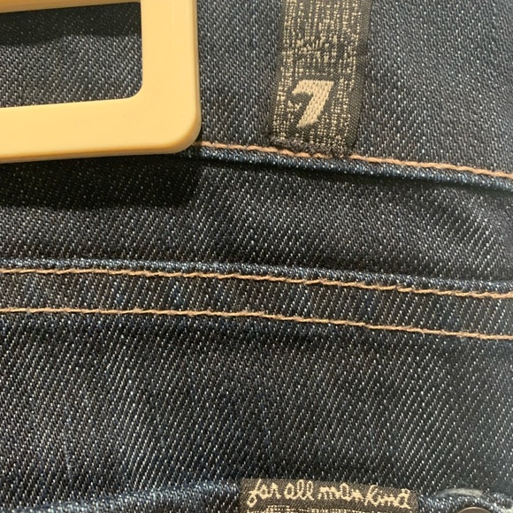 7 FOR ALL MANKIND ROXANNE JEANS Size 27 NAVY SLEEK CLASSIC POLISHED TIMELESS - Picture 3 of 10